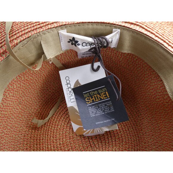 Cappelli‎ Straworld Inc Orange Hat Women's One Size - Picture 3 of 5